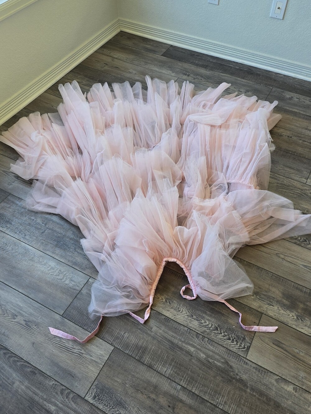 Blush Pink Layered Tulle Skirt